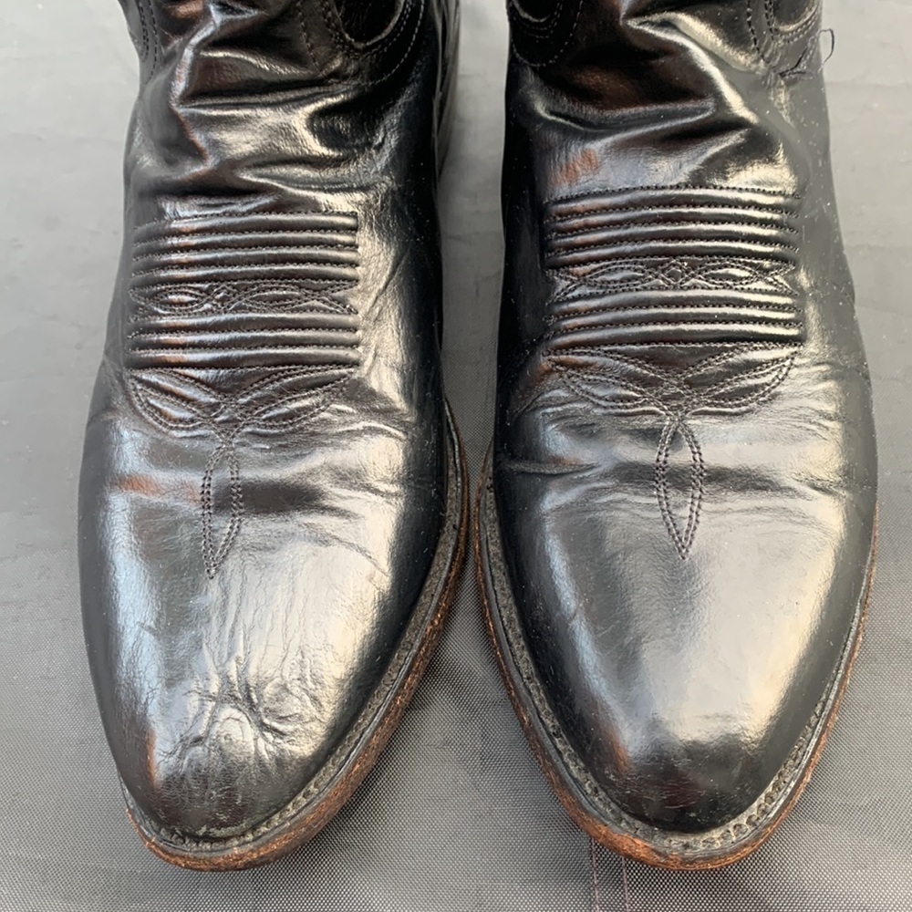 DAN POST Men’s Western Cowboy  Black Leather Boots size 10.5 - Picture 9 of 15